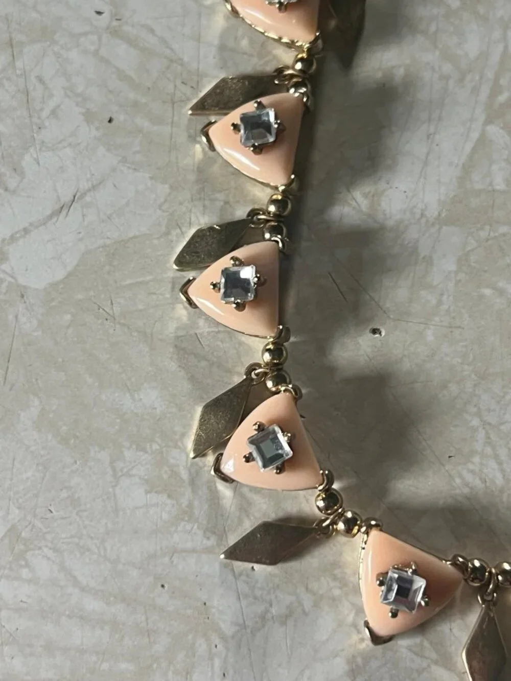 Vintage Bib Necklace with Pink - Picture 2 of 3
